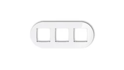 ICON Ramka uniwersalna potrójna okrągła - efekt szkła (ramka: biała spód: biały) 0-0-IRSO-3