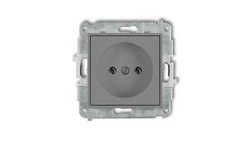 ICON Mechanizm gniazda pojedynczego bez uziemienia 2P (bez przesłon torów prądowych) szary mat 27IGP-1