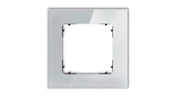 ICON Ramka uniwersalna pojedyncza kwadratowa - efekt szkła (ramka: szara spód: czarny) 15-12-IRSK-1