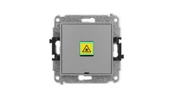 ICON Mechanizm gniazda światłowodowego/optycznego pojedynczego, bez pola opisowego szary mat 27IGOPBO-1