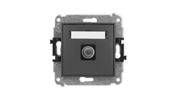 ICON Mechanizm gniazda antenowego pojedynczego TV grafitowy mat 28IGTV-1