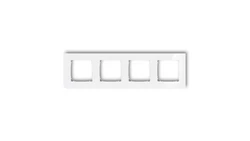 ICON Ramka uniwersalna poczwórna kwadratowa - efekt szkła (ramka: biała spód: biały) 0-0-IRSK-4