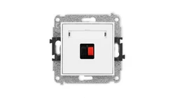 ICON Mechanizm gniazda głośnikowego pojedynczego biały mat 25IGG-1