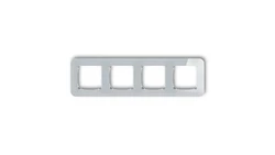 ICON Ramka uniwersalna poczwórna zaokrąglona - efekt szkła (ramka: szara spód: biały) 15-0-IRSZ-4