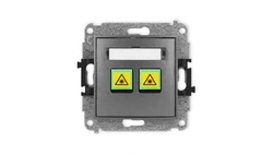 ICON Mechanizm gniazda światłowodowego/optycznego podwójnego grafitowy 11IGOP-2