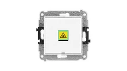 ICON Mechanizm gniazda światłowodowego/optycznego pojedynczego, bez pola opisowego biały mat 25IGOPBO-1