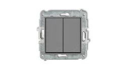 ICON Mechanizm łącznika podwójnego schodowego szary mat 27IWP-33