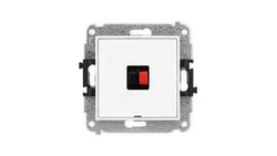 ICON Mechanizm gniazda głośnikowego pojedynczego, bez pola opisowego biały mat 25IGGBO-1