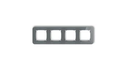 ICON Ramka uniwersalna poczwórna zaokrąglona - efekt szkła (ramka: grafitowa spód: czarny) 28-12-IRSZ-4