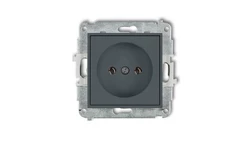 ICON Mechanizm gniazda pojedynczego bez uziemienia 2P (bez przesłon torów prądowych) grafitowy mat 28IGP-1