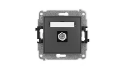 ICON Mechanizm gniazda antenowego pojedynczego typu F (SAT) niklowany grafitowy mat 28IGF-1