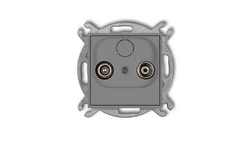 ICON Mechanizm gniazda abonenckiego RTV końcowego w szeregu gniazd przelotowych 6dB szary mat 27IG6K