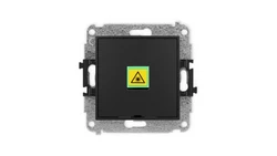 ICON Mechanizm gniazda światłowodowego/optycznego pojedynczego, bez pola opisowego czarny mat 12IGOPBO-1