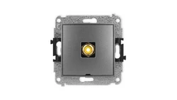 ICON Mechanizm gniazda pojedynczego RCA, bez pola opisowego (typu cinch - żółty, pozłacany) grafitowy 11IGRCABO-1