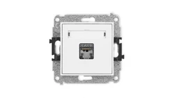 ICON Mechanizm gniazda komputerowego pojedynczego 1xRJ45, kat. 5e, ekranowane, 8-stykowy biały IGK-1e