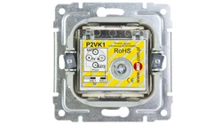 VENA Gniazdo antenowe podwójne TV/SAT satyna 515078