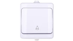 BRYZA Przycisk hermetyczny /dzwonek/ IP54 biały 180404 /20szt./