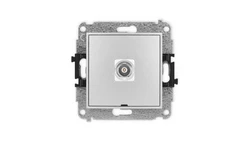 ICON Mechanizm gniazda pojedynczego BNC, bez pola opisowego srebrny metalik 7IGBNCBO-1