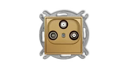 ICON Mechanizm gniazda abonenckiego 2 wyjścia SAT + TV złoty 29IGSN