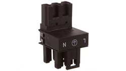 Rozgałęźnik typu h 3-torowy wtyk / gniazdo-gniazdo czarny WINSTA 770-634 /50szt./