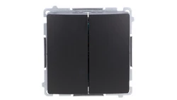 Simon Basic Łącznik świecznikowy (moduł) 10AX, 250V, szybkozłącza, czarny BMW5.01/49