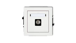 DECO Mechanizm gniazda antenowego pojedynczego TV , biały mat 25DGTV-1