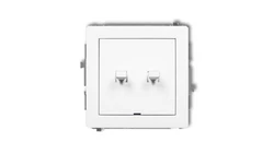 DECO Mechanizm łącznika świecznikowego w stylu amerykańskim, biały mat 25DWPUS-2