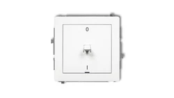 DECO Mechanizm łącznika dwubiegunowego w stylu amerykańskim, biały mat 25DWPUS-9