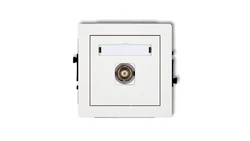 DECO Mechanizm gniazda pojedynczego BNC, biały mat 25DGBNC-1