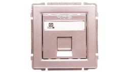 KOS66 Gniazdo komputerowe pojedyncze RJ45 MOLEX kat.5e nieekranowane aluminium 664065