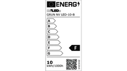 Projektor GRUN NV LED-10-B 800lm 4000K barwa neutralna IP65 czarny 31390