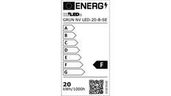 Projektor z czujnikiem GRUN NV LED-20-B-SE 1700lm 4000K barwa neutralna IP44 czarny 31398
