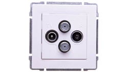 KOS66 Gniazdo antenowe podwójne TV/SAT/SAT białe 660478