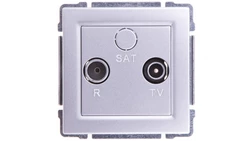 KOS66 Gniazdo antenowe RTV przelotowe 8dB aluminium 664074