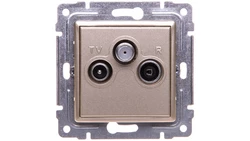 VENA Gniazdo antenowe RTV/SAT przelotowe satyna 515077