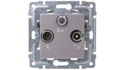 DANTE Gniazdo antenowe RTV/SAT końcowe inox 454176