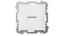 SANTRA łącznik zwierny światło bez ramki podtynkowy biały 4113-10