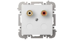 SANTRA gniazdo 1xgłośnikowe bez ramki podtynkowe biały 4157-10