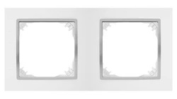 SANTRA ramka podwójna biały/chrom 4172-26