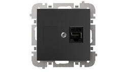 SANTRA gniazdo 1xkomputerowe RJ45 bez ramki podtynkowe czarny 4148-19