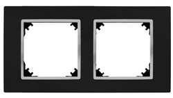 SANTRA ramka podwójna czarny/chrom 4172-46