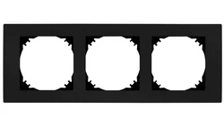 SANTRA ramka potrójna czarny 4173-09