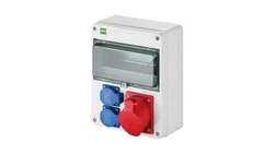 Rozdzielnica budowlana RS-10 10-mod. 2x2P+Z, 32A/5P, IP54 bez zabezpieczeń 6225-00