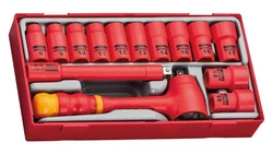 Zestaw narzędzi nasadowych izolowanych VDE 1000V z chwytem 3/8 cala 285240107