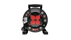 Przedłużacz bębnowy EXTREME LINE 4 gniazda z/u IP44 16A H05RR-F 3x2,5 40m czarny W-100031