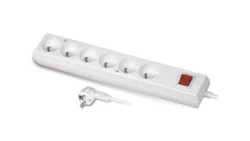 Przedłużacz z wyłącznikiem 6-gniazd z/u 10A 3m /OMY 3x1/ biały PS-670WS T-106210