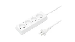 Przedłużacz 4-gniazda b/u 10A 1,5m /OMY 2x1/ biały PS-460 T-105550
