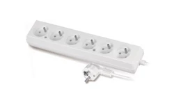 Przedłużacz 6-gniazd z/u 10A 1,5m /OMY 3x1/ biały PS-670 T-105870