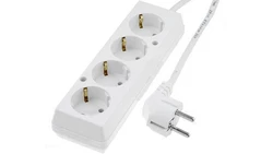 Przedłużacz 4-gniazda z/u Schuko 16A 10m /H05VV-F 3x1,5/ biały PS-470S T-973190