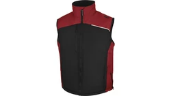 Kamizelka z poliestru pongee powlekanego PVC FIDJI3, kolor: czarno-czerwony, rozmiar: XL / FIDJ3NRXG